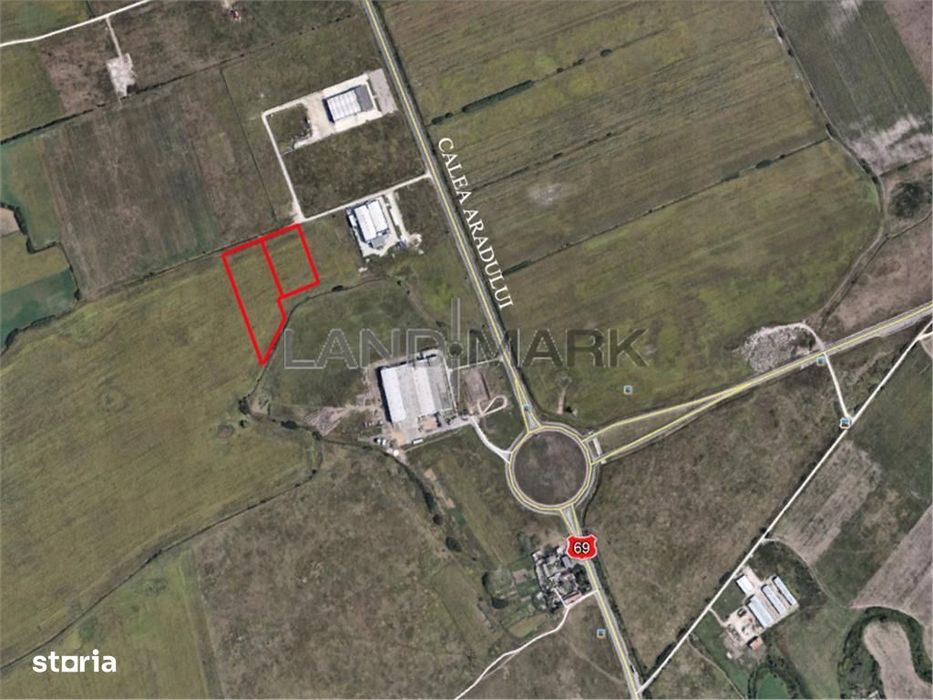 Teren cu PUZ industrial de vanzare in zona Aradului