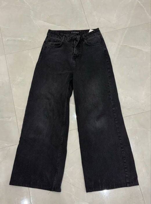 Черные Джинсы baggy клеш , свободного покроя