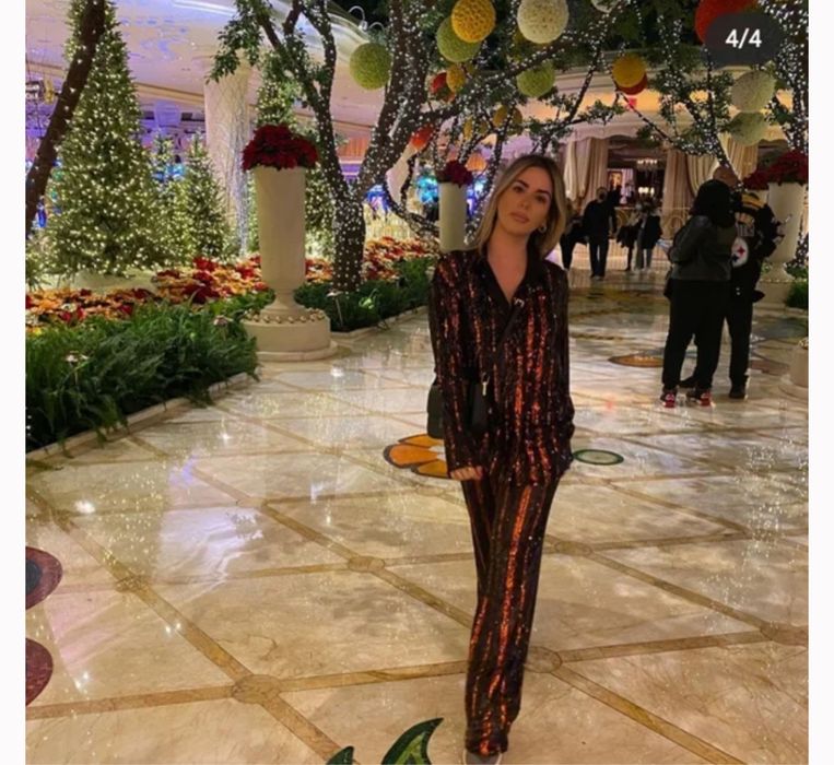 Pantaloni evazati paiete