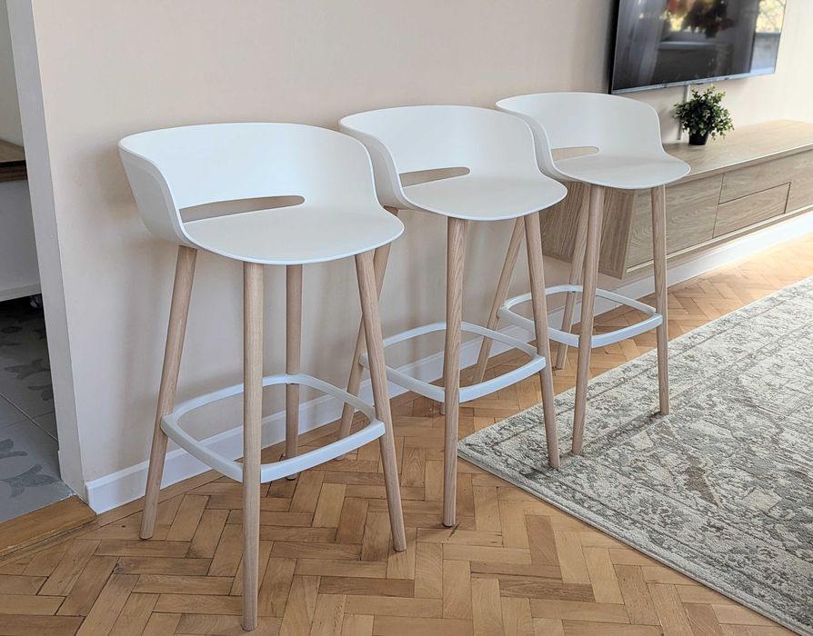 Set de 3 scaune de bar Babila Wood Barstool