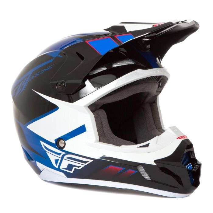 Шок цена!!! fly racing kinetic impulse blue black white каска крос м