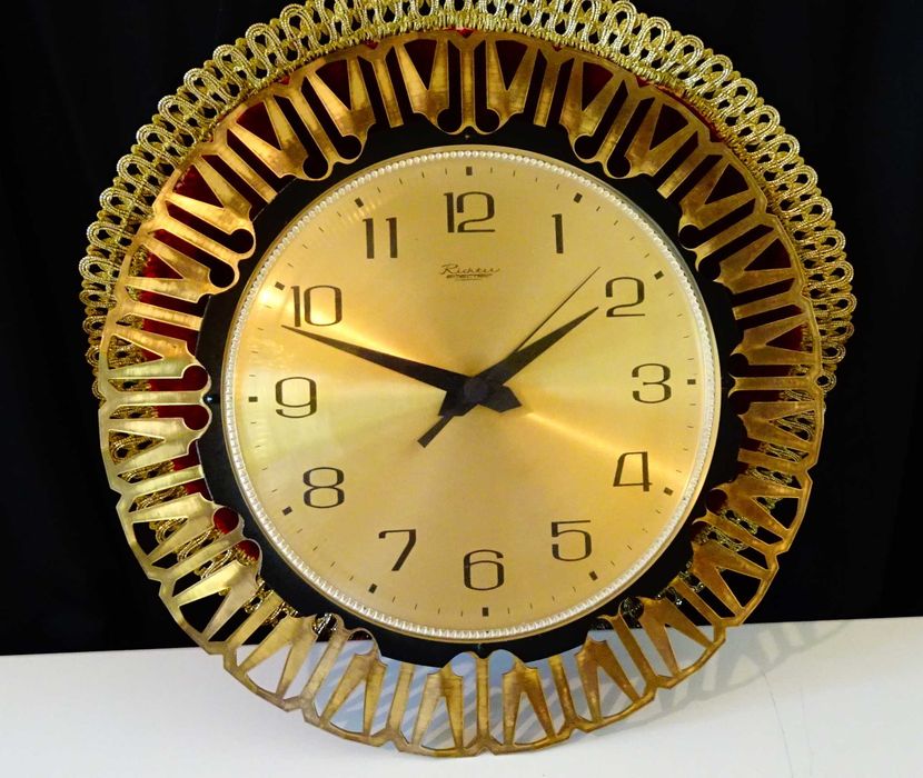 Немски бронзов стенен часовник Richter,перфектен.