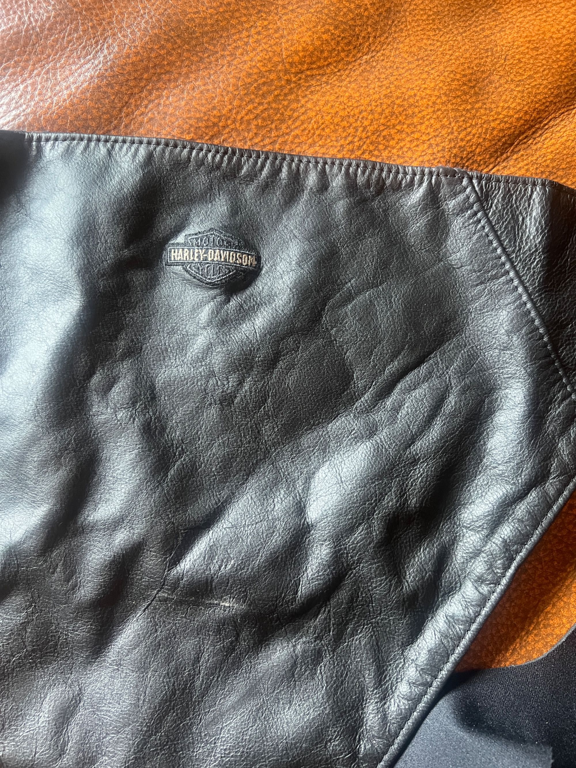 Мото рокерска кожена кърпа за глава Harley Davidson