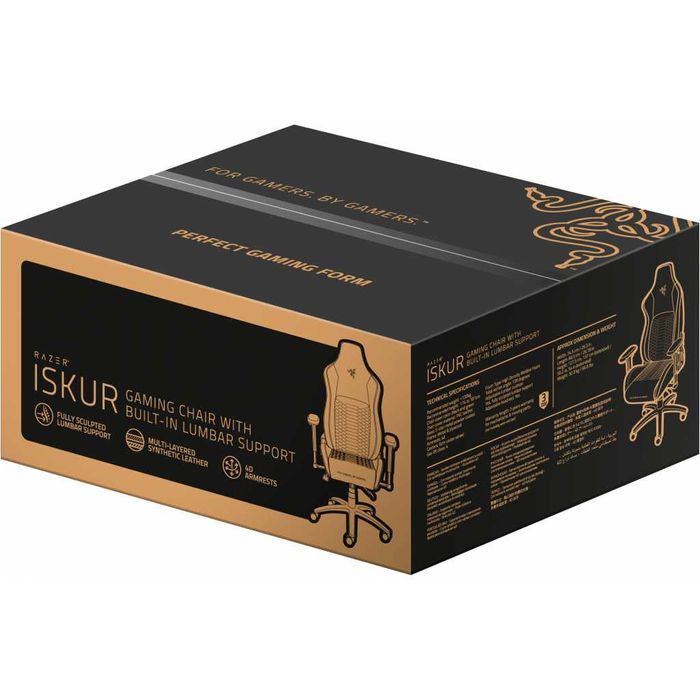 Игровое кресло Razer Iskur, 4D подлокотники, ПВХ кожа