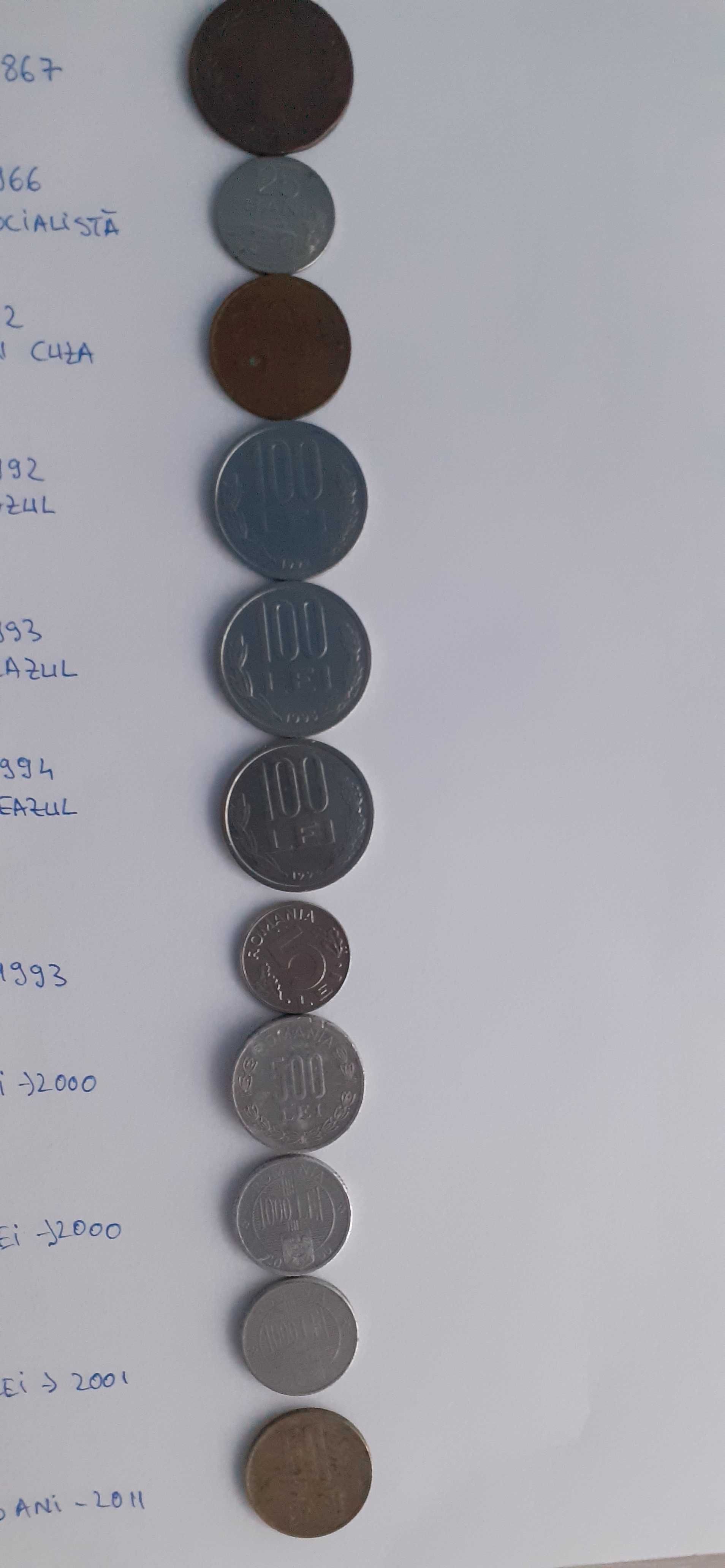 Monede romanesti de colectie anii 1867-2001, pret 1500 lei