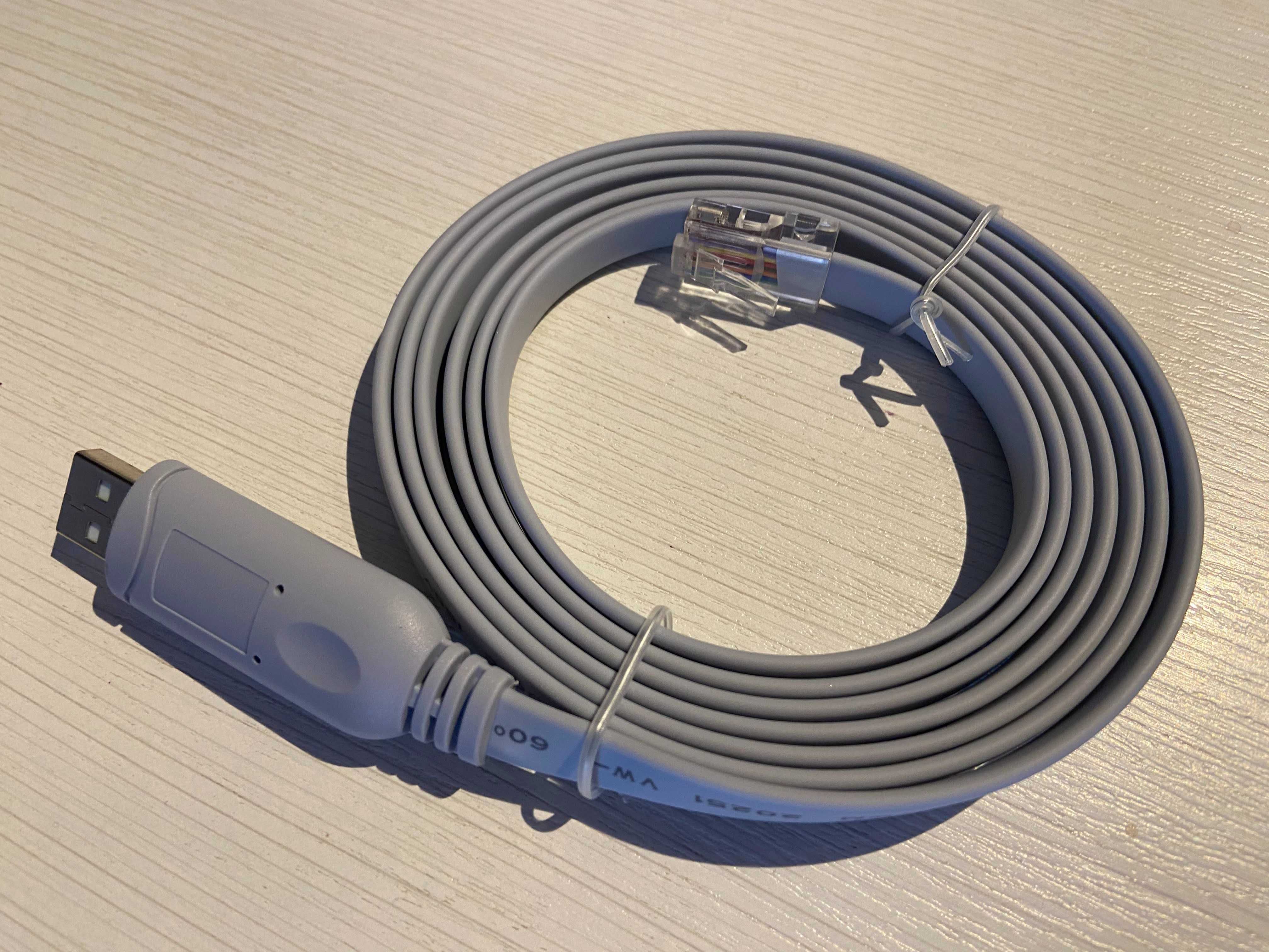 USB към RS232 конзолен кабел Cisco HP Huawei суич console рутер RJ45