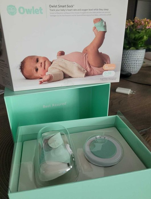 Soseta inteligenta monitorizare bebelus Owlet Smart Sock 3 Mint