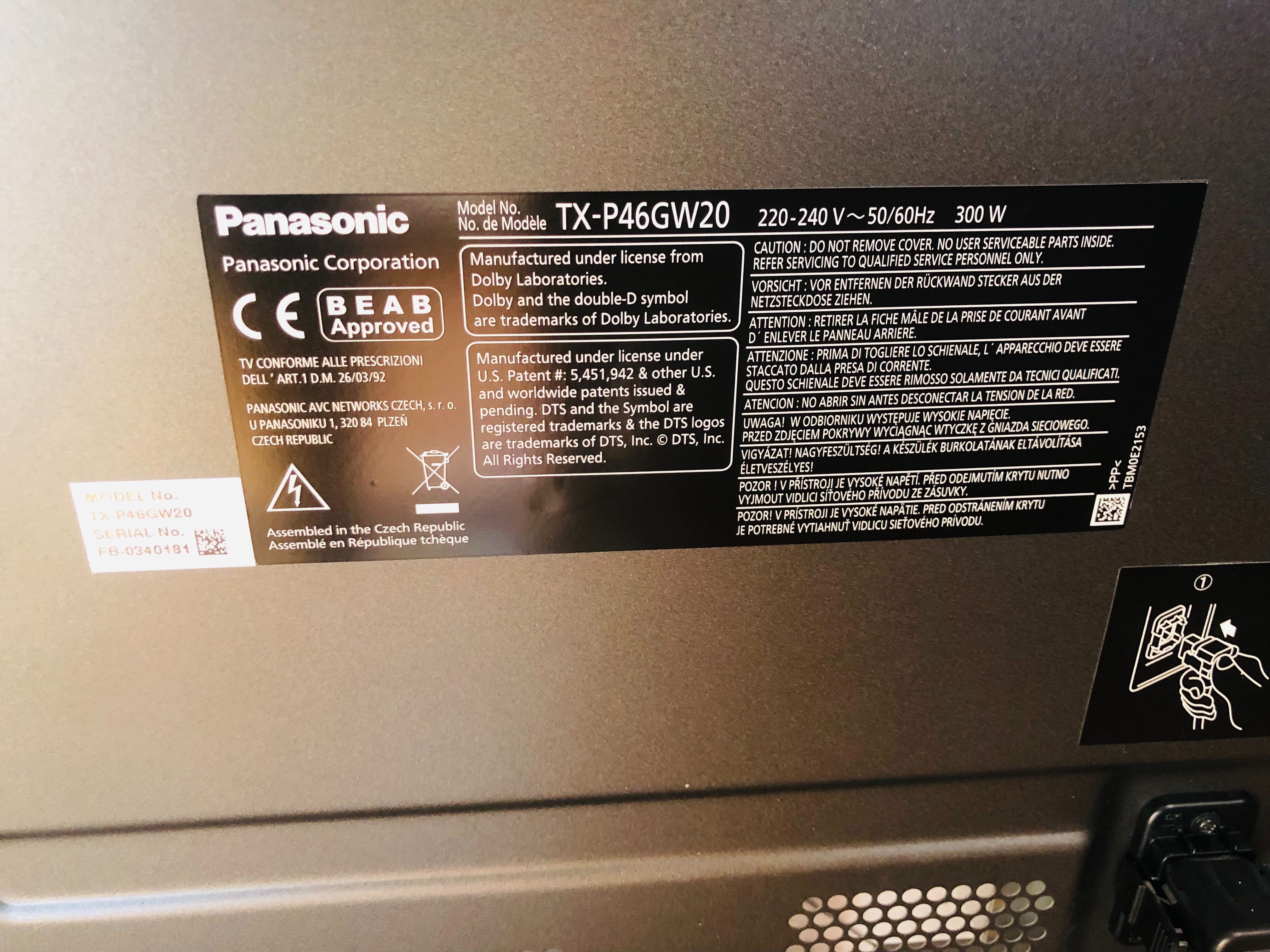 Televizor / Plasma Panasonic 46 inch - 116 cm