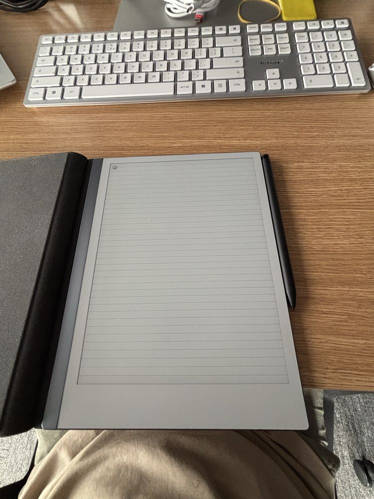reMarkable 2 + Marker Plus + Brown Premium Leather Book Folio