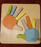 Set puzzle-uri din lemn stil Montessori