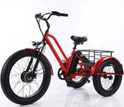 tricicleta adulti 24/20 inch fat electrica 500W/48V sarcina 150kg