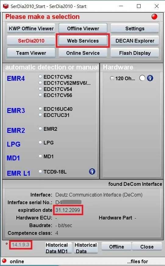 Tester profesional utilaje DEUTZ