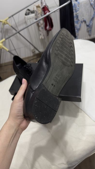 Panntofi negri baggi/ ginerica/mire/ marimea 42