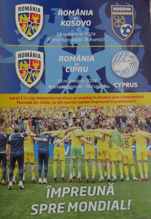 Program de meci Romania v Cipru & Kosovo Liga Natiunilor 15&18.11.2024