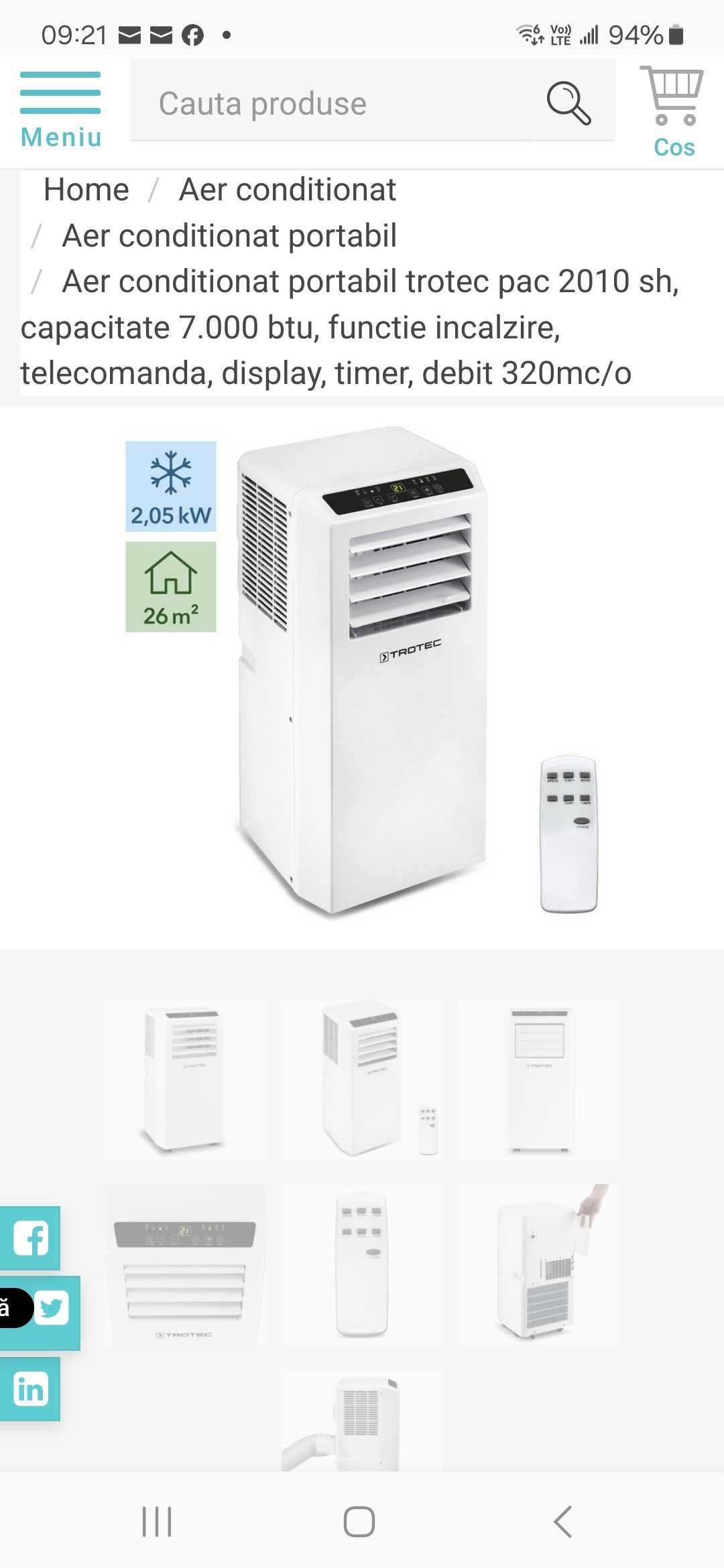 Aer conditionat+incalzire portabil Trotec NOU