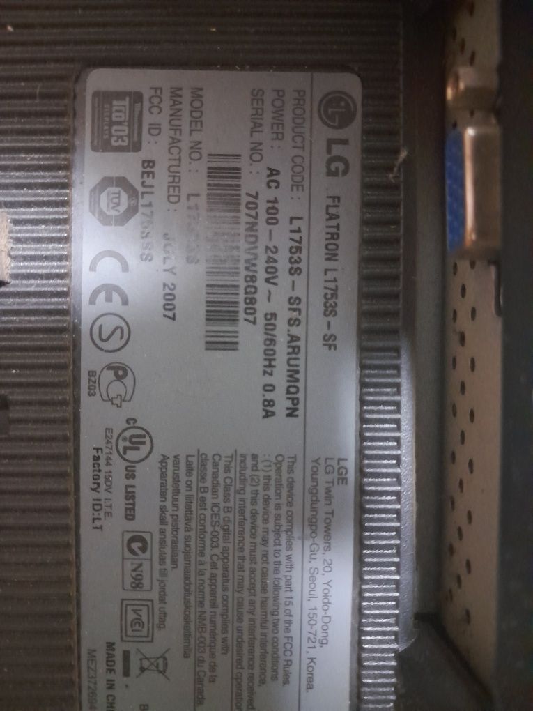Монитор от LG 60Hz