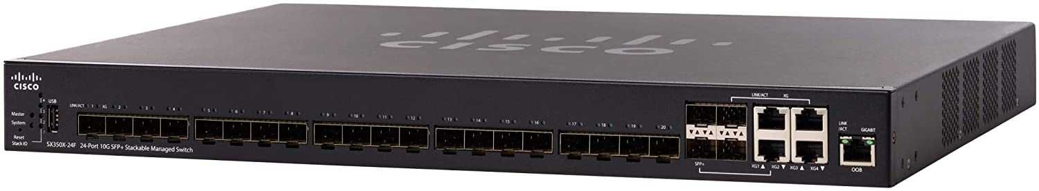 Стекируемый управляемый коммутатор Cisco SX350X-24F