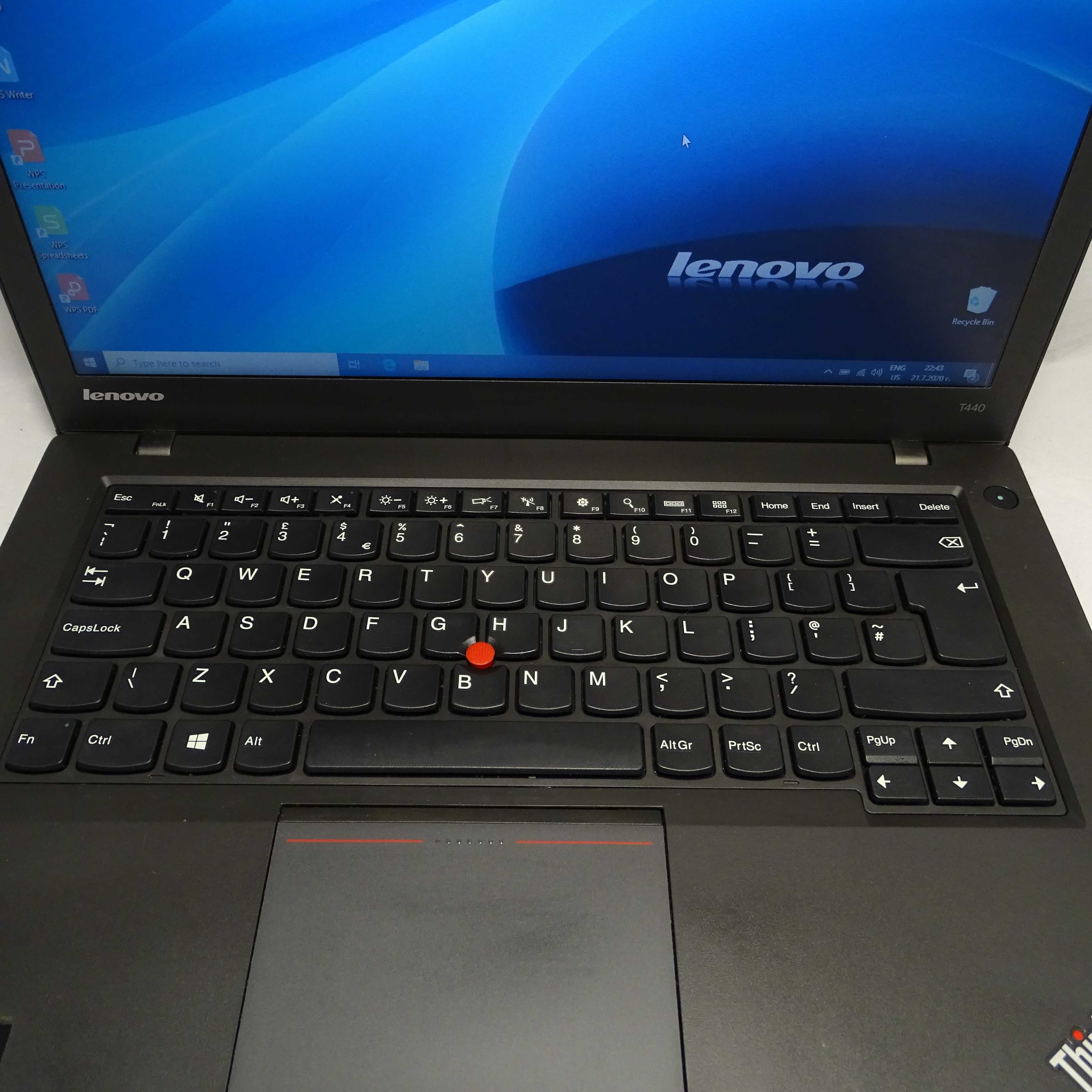 Лаптоп Lenovo T440 I5-4300U 8GB 128GB SSD 14.0 HD Windows 10 / 11