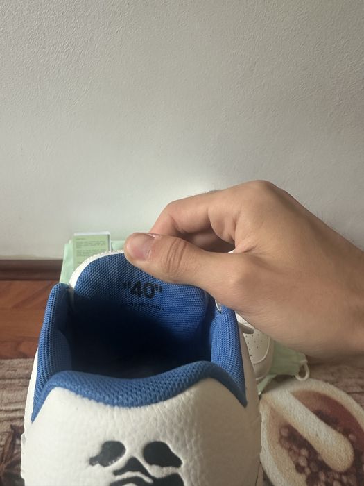 OFF-White Out Of Office "OOO" Low Tops For Walking White Dark Blue