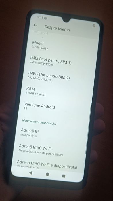 Vand Xiaomi Redmi A5.
