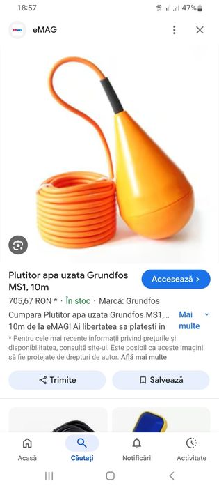 Plutitor apa uzata Grundfos MS1