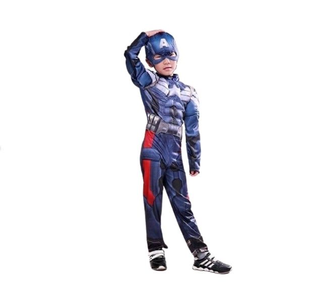 Costum cu muschi  Captain America, Marvel, 3-5 ani , 100-110 cm