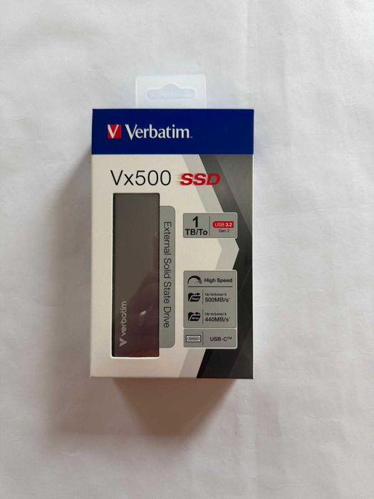 SSD extern VERBATIM VX500, 1TB, USB 3.1 Gen 2 ! SIGILAT + Garantie !
