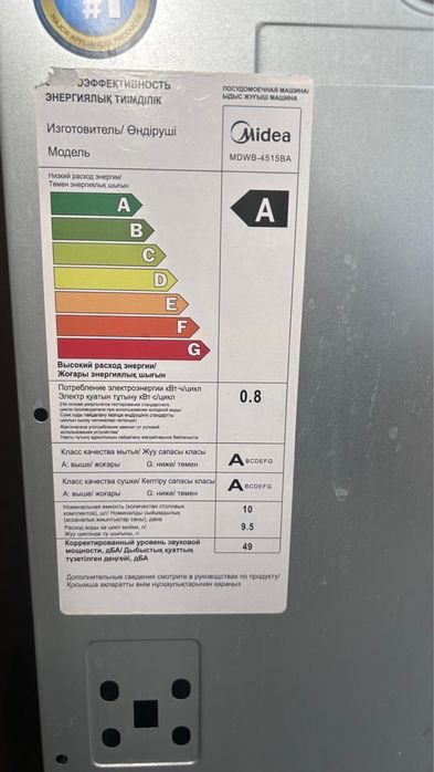 Посудамоечная машина мидеа
