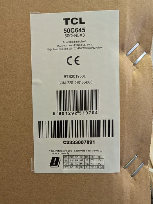 Televizor TCL QLED 50C645, 126 cm, Smart GoogleTV, 4K UltraHD garantie