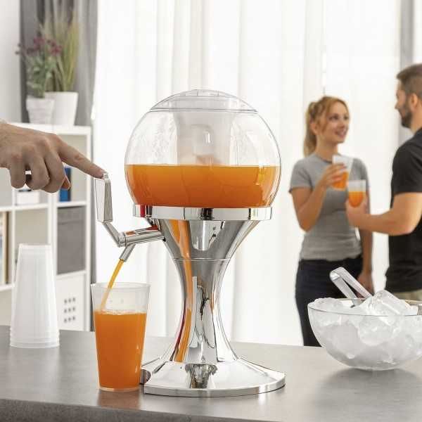 Dispenser bauturi cu Compartiment pentru Gheata si Capac 3.5 L