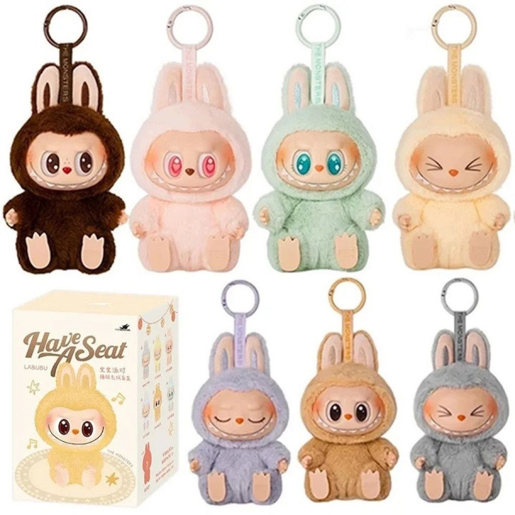 Мини музикална фигурка Лабубу със светлини – плюшена, 18 см