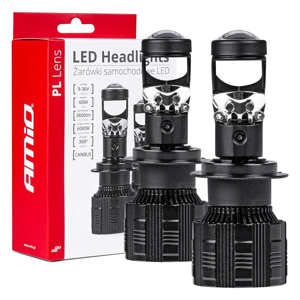 автомобилни led крушки pl lens series h7/h18 lens 6000k canbus ...