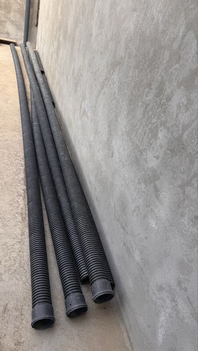 Гофра труба 100 талик 30 метрча бор канализацияники