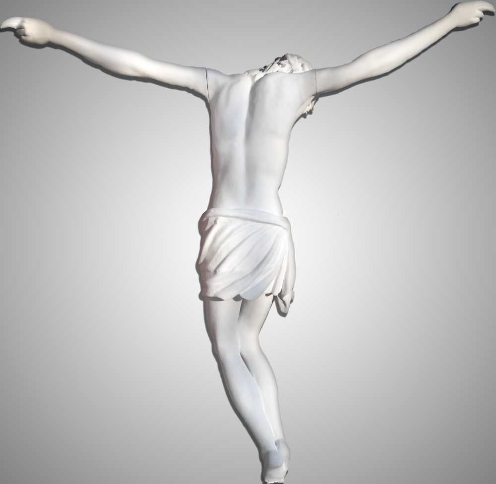 Statuie mare a lui Isus pe cruce sculptură 70 cm