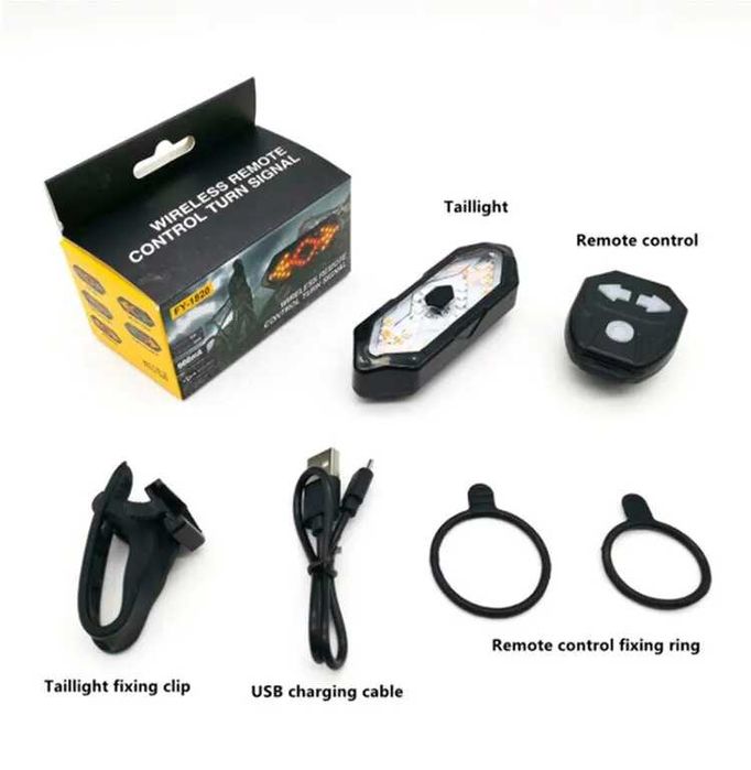 Vand stop bicicleta cu leduri si semnalizare, difuzor sirenă de 120 DB