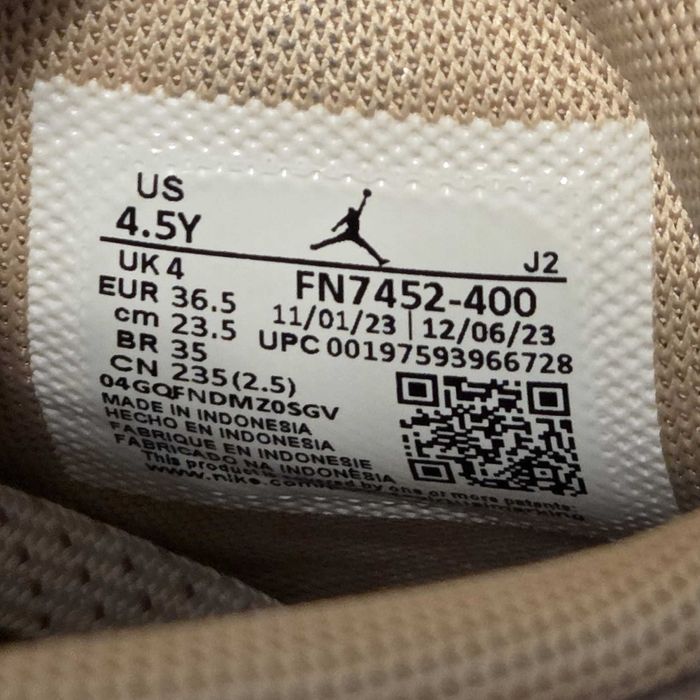 Pantofi Jordan 1 Zen Mid GS pentru fete, mărimea EUR 36,5