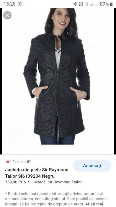 Geaca, scurta piele naturală de primăvară-toamnă Sir Raymond Tailor