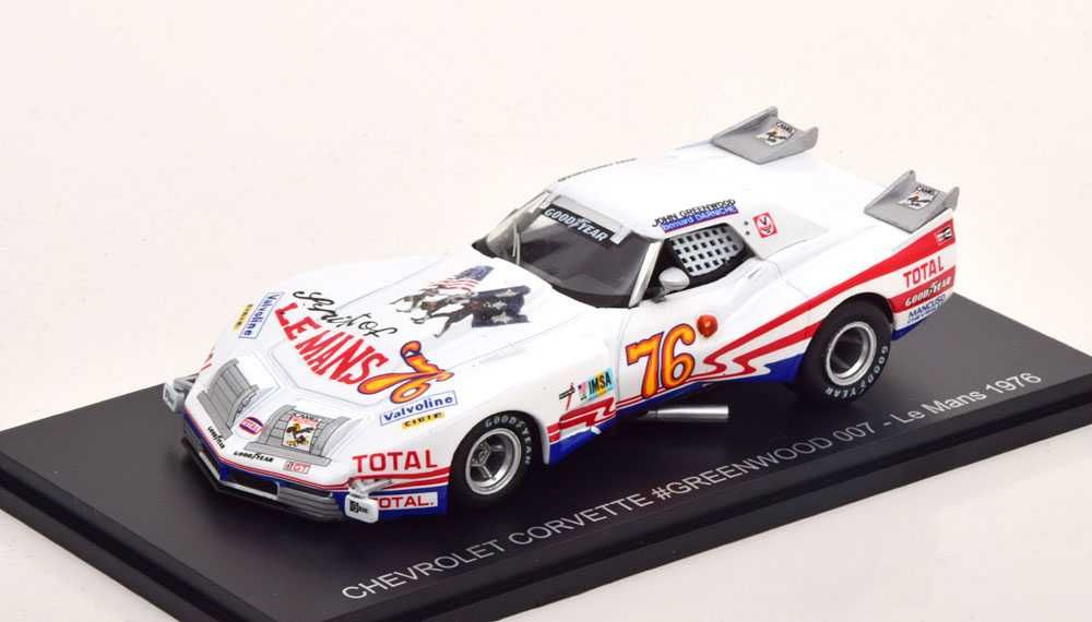 Macheta CHEVROLET CORVETTE 24H LE MANS 1976 - Spark, 1/43.