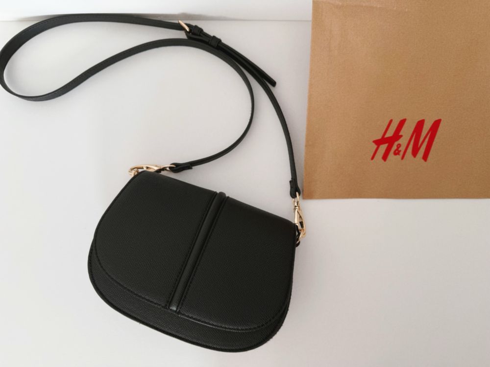 ново H&M малка черна чанта с презрамка чанта през рамо чанта за бал