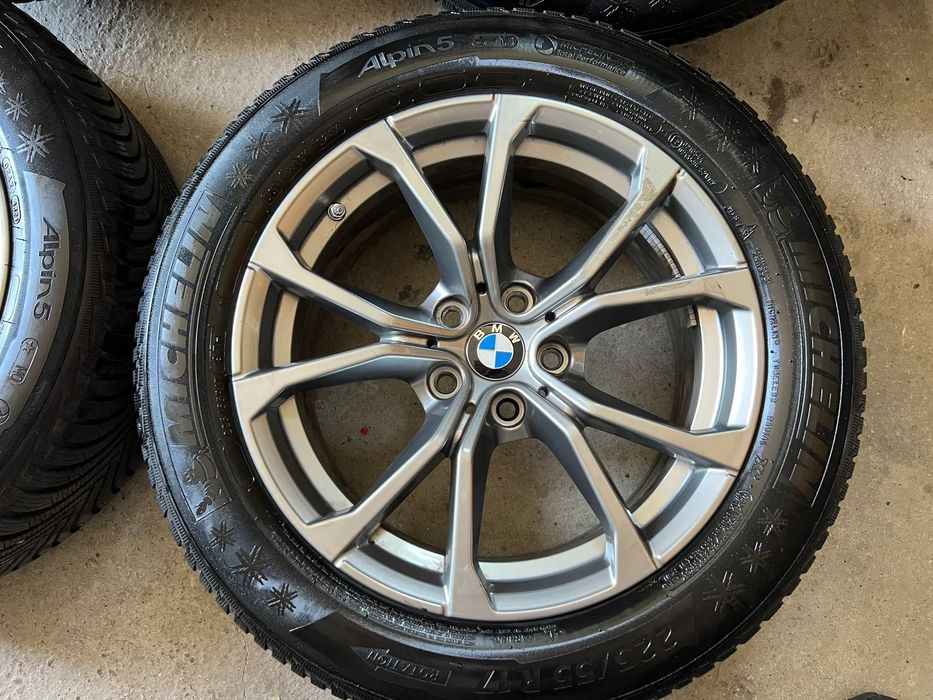 Jante Roti Orginale BMW cu anvelope iarna BMW G30 G31 anvelope MIchelin 225-55-17 senzori presiune BMW seria5