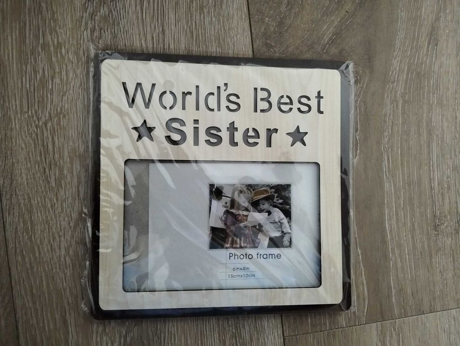 Ramă foto personalizată Art Street Wood  SISTER (10 x 15 cm)