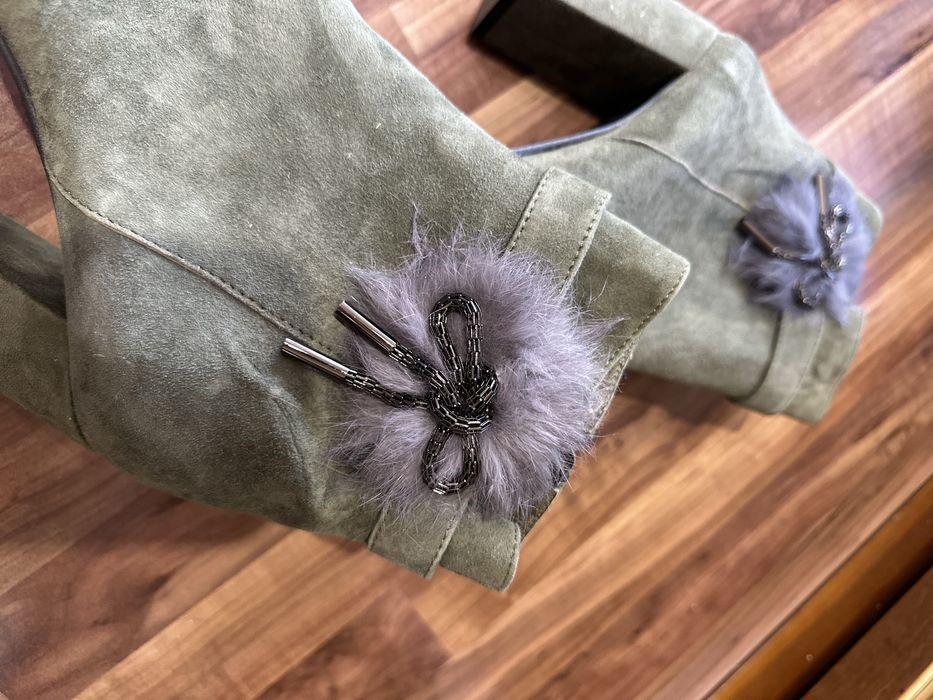 Зелени боти с декорация ТОП ЦЕНА