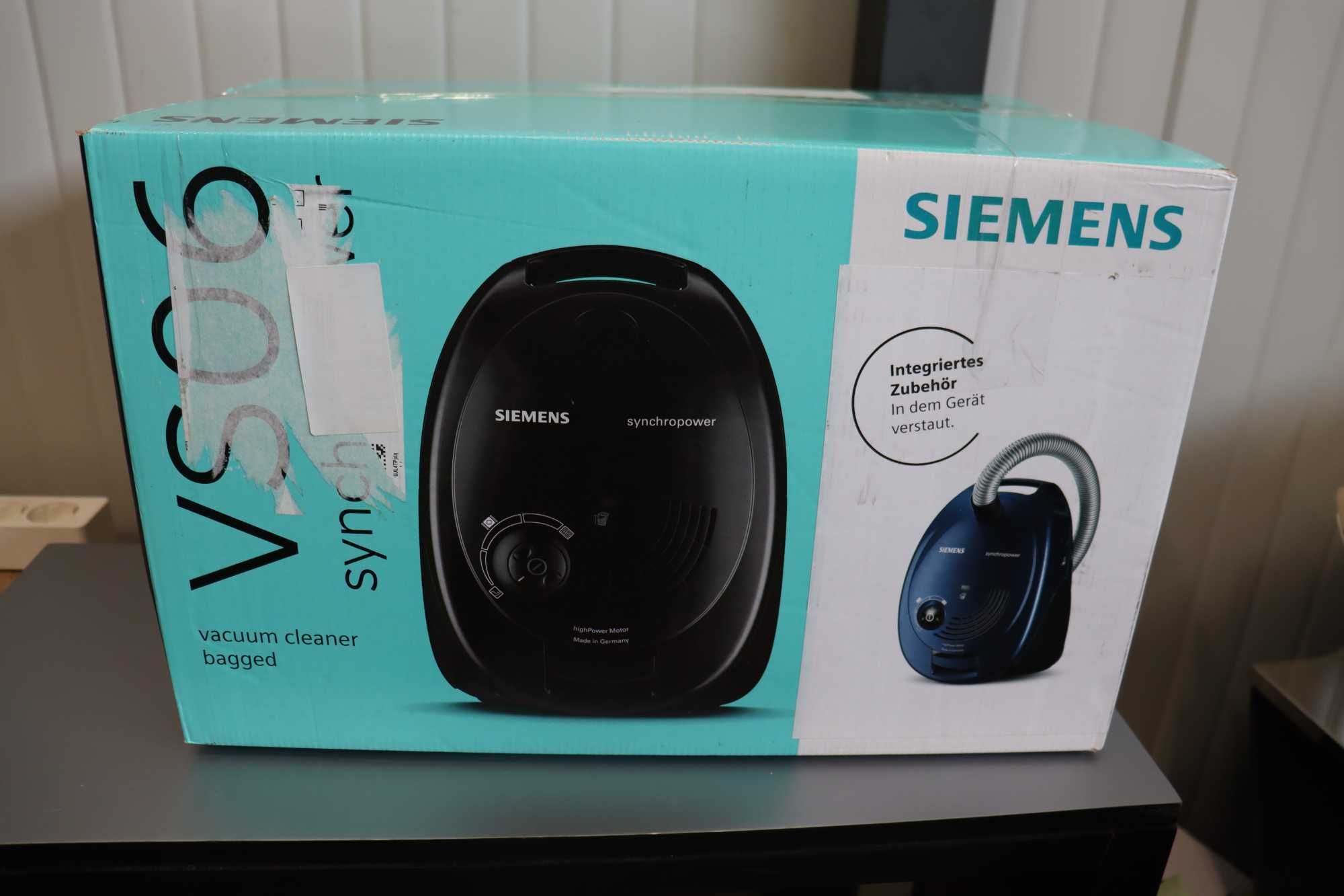 Прахосмукачка Siemens VS06B1110 Synchropower, 4 литра, синя