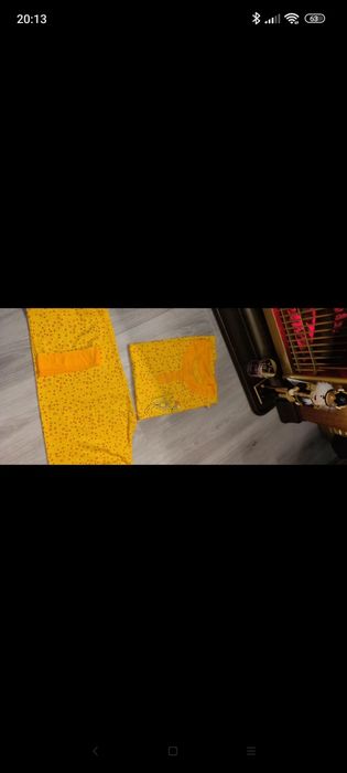 Set pijama, galben vesel, cu eticheta, 100% bumbac,mărimea L-XL