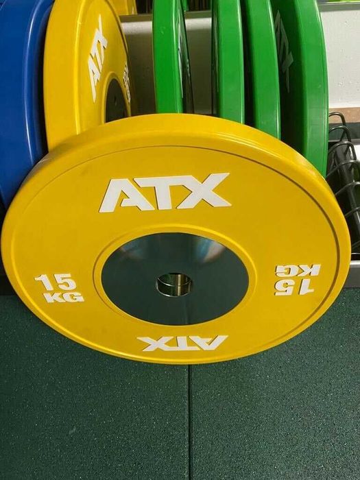 Състезателни Олимпийски Дискове - 2 × 15 кг, WEIGHTLIFTING , Тежести