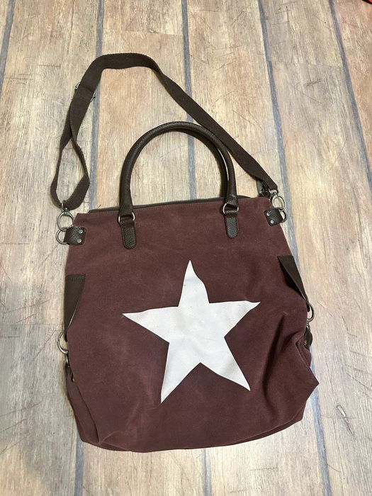 Велурена чанта бордо от естествен велур