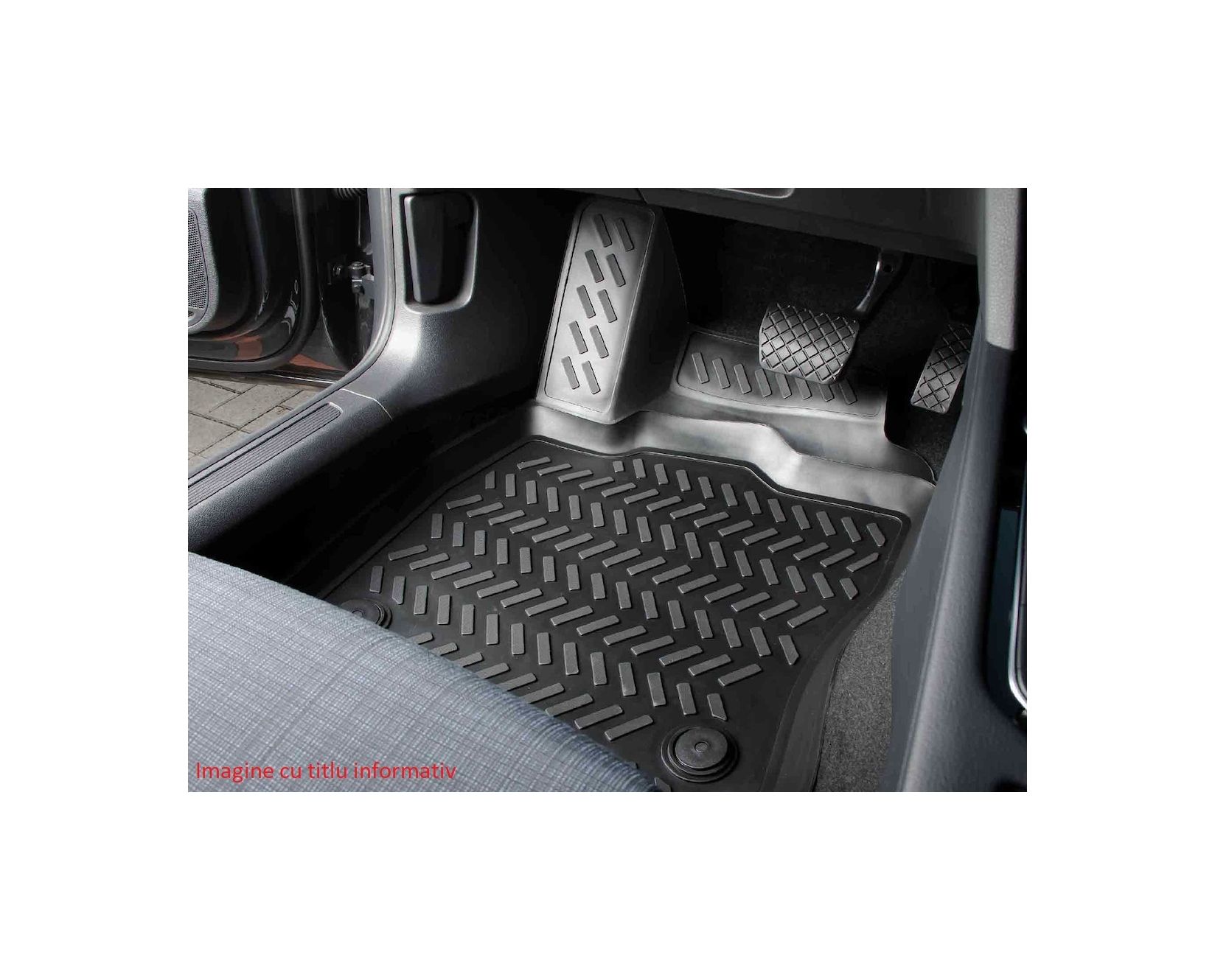 Covoare cauciuc stil tavita VW Caddy pt. fata 2003-2020 ERK