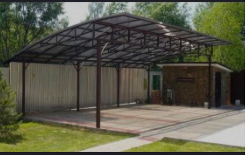 Навес, варота, забор, перила