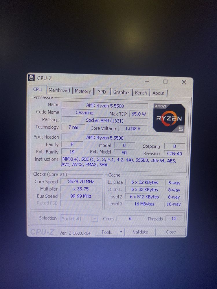 Геймърски компютър (Gaming PC) Ryzen 5 5500 RX 5600 XT 8 GB RAM