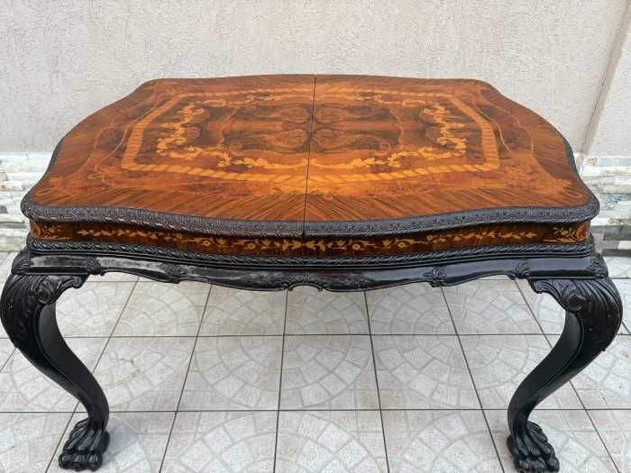 Fabuloasa masa Chippendale-mahon-intarsii-picioare cabriole-Anglia